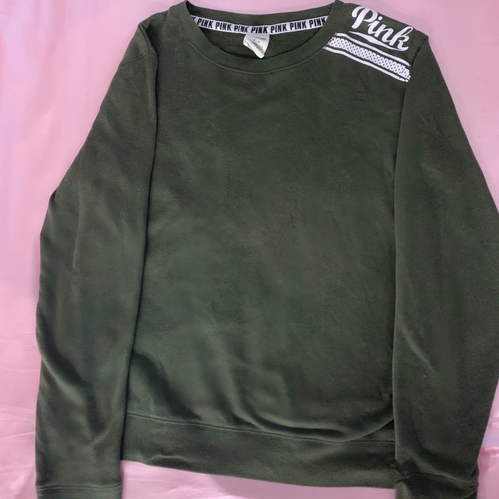 Army Green PINK Long Sleeve Shirt